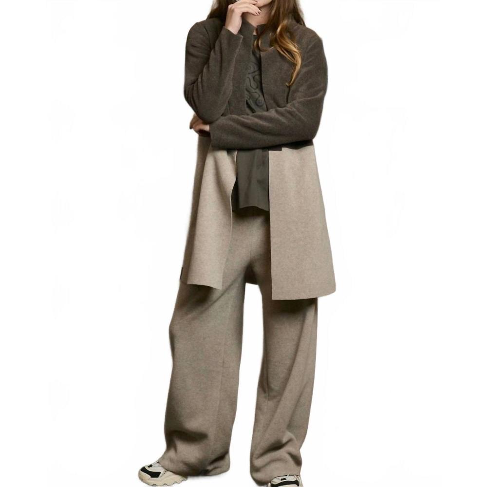 NEW HENRIETTE STEFFENSEN colorblock cardigan jacket in bark | sand
